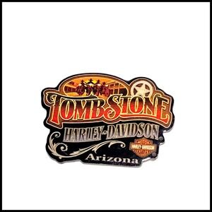 Harley-Davidson Tombstone Arizona Pinback Biker Motorcycle‎ Lapel Pin